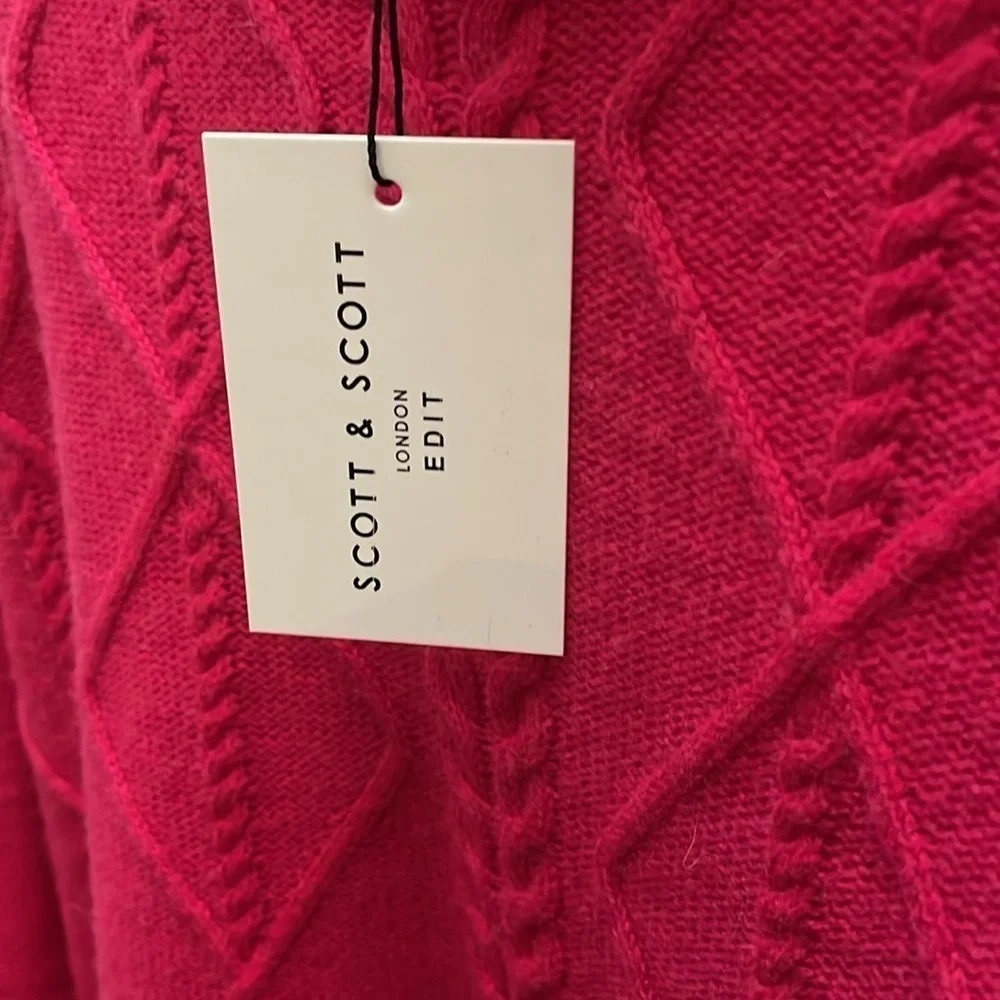 Scott & Scott London Wool & Cashmere Blend Sweater Hot pink Large